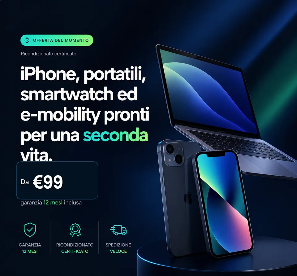 Tecnologia TeknoCell: ricondizionati verificati e mobilita elettrica selezionata